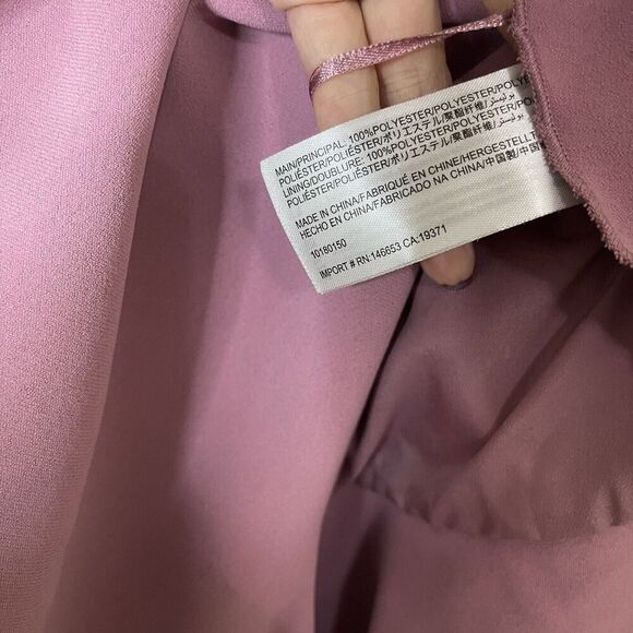 NWOT C/MEO collective pink asymmetrical ruffle hem mini dress size US Medium - Picture 6 of 6